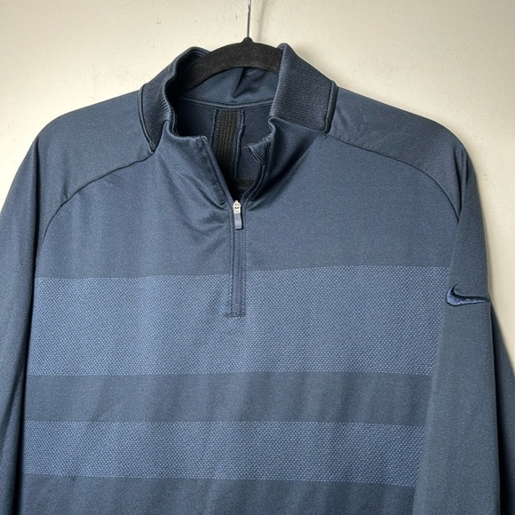 Navy Nike Dri-Fit 1/2 Zip Golf Long Sleeve Pullover Size Large - Picture 3 of 8